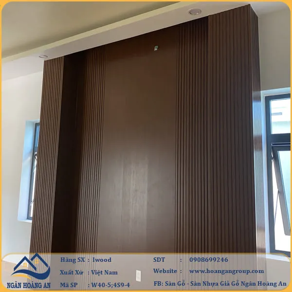 Lam 4 Sóng Nhựa Giả Gỗ Ốp Tường Ốp Trần Iwood 4S9-4